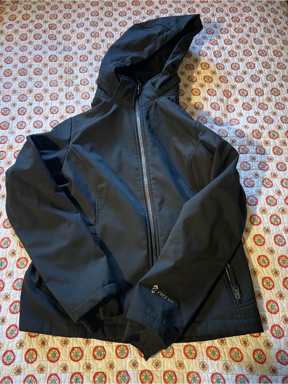 Free Country Black Fleece Lined Jacket size small